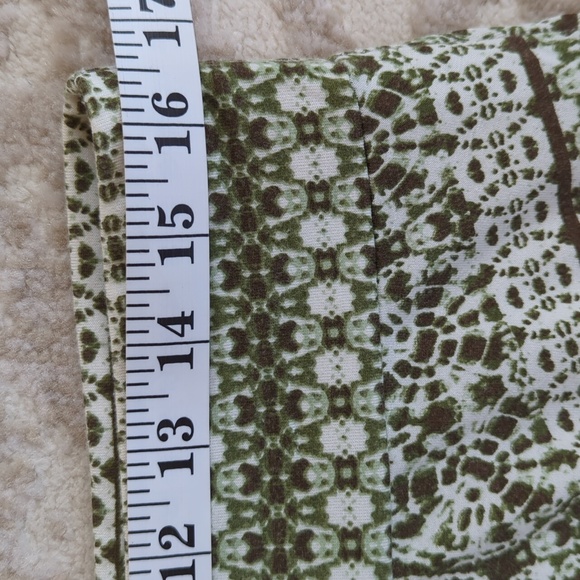 CB Established 1962 Boho Maxi Y2K Skirt L Green Pattern A-Line - Picture 11 of 12